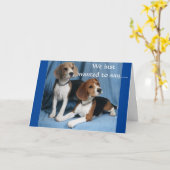 " GROEP BIRTHDAY - BEAGLE WIST VOOR U! KAART (Gele Bloem)