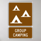 Groep Camping Sign Poster (Voorkant)