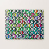 GROEP COOLE GLIMLACHENDE GEZICHTEN LEGPUZZEL (Horizontaal)