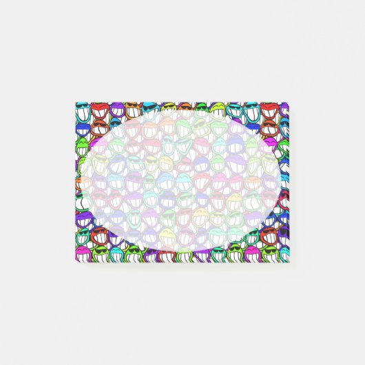 GROEP COOLE GLIMLACHENDE GEZICHTEN POST-IT® NOTES (Voorkant)