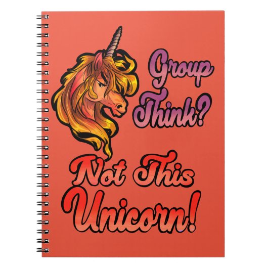 Groep denken? Niet deze Unicorn Notitieboek (Voorkant)