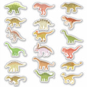 groep dinosaurussen sticker (Voorkant)