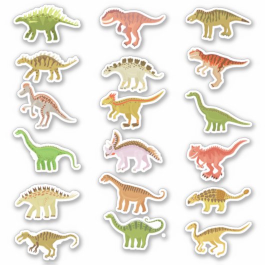 groep dinosaurussen sticker (Voorkant)