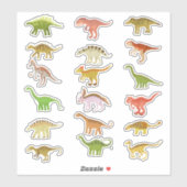 groep dinosaurussen sticker (Vel)