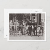 Groep Edwardian fietsers, de vroege jaren 1900 Briefkaart (Voorkant / Achterkant)
