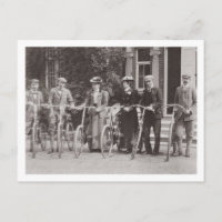 Groep Edwardian fietsers, de vroege jaren 1900