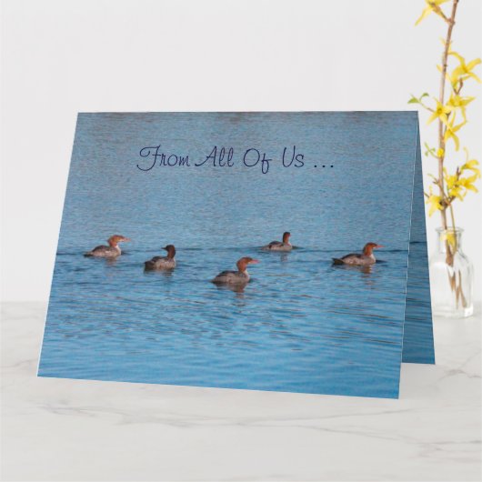 Groep eenden kaart (Gele Bloem)