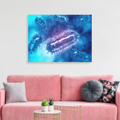 Groep Escherichia coli bacteriecellen 1 Canvas Afdruk (Insitu (Woonkamer))