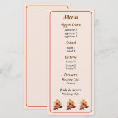 Groep Geel en Magenta Orchids Menu (Voorkant / Achterkant)