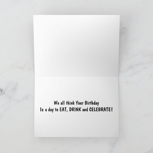 GROEP GEITEN STUURT GEEN KONT OVER HET VERJAARDAGS KAART (Binnen)