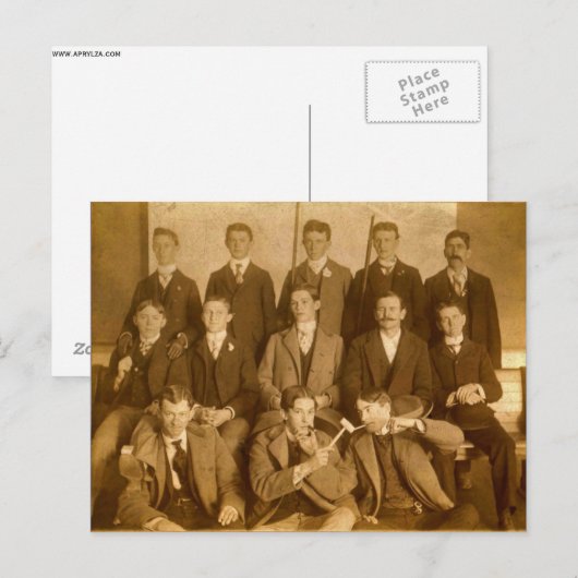 Groep Gekke pools — Hotshots, ongeveer 1900 Briefkaart (Voorkant / Achterkant)