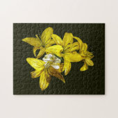 Groep gele lelies legpuzzel (Horizontaal)