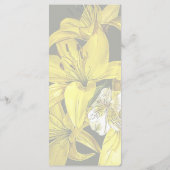 Groep gele lelies menu (Achterkant)