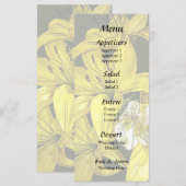 Groep gele lelies menu (Voorkant / Achterkant)