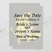 Groep gele lelies save the date (Voorkant / Achterkant)