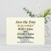 Groep gele narcissen save the date (Staand voorkant)