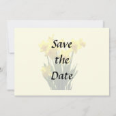 Groep gele narcissen save the date (Achterkant)