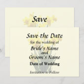 Groep gele narcissen save the date (Voorkant / Achterkant)