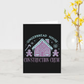 Groep Gingerbread House Crew Kerstkoekje Kaart (Gele Bloem)
