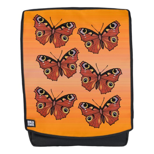 Groep Golden Brown Monarch Butterflies Oranje Rugtassen (Voorkant)