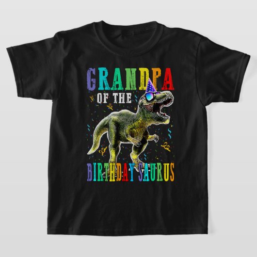 Groep GRANDPA van de Birthday Saurus Dinosaur T-shirt (Laagn)