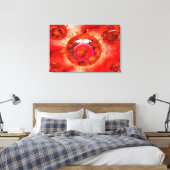Groep H5N1-virus met Glassy Uitzicht 1 Canvas Afdruk (Insitu (Slaapkamer))