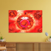 Groep H5N1-virus met Glassy Uitzicht 1 Canvas Afdruk (Insitu (Woonkamer))