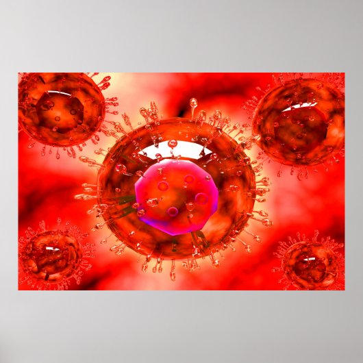 Groep H5N1-virus met Glassy Uitzicht 1 Poster (Voorkant)