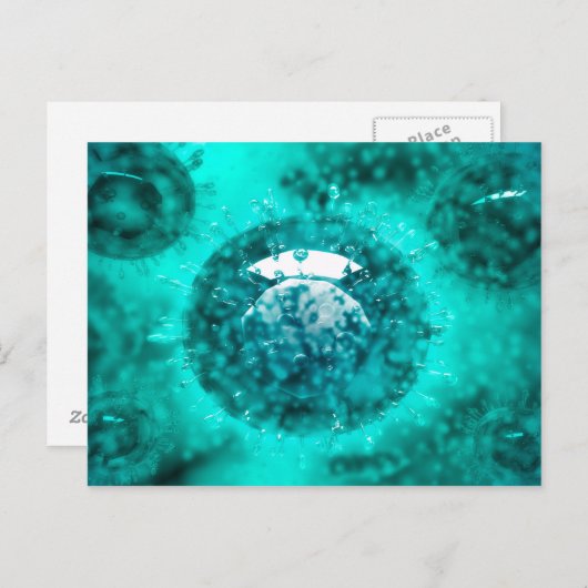 Groep H5N1-virus met Glassy Uitzicht 2 Briefkaart (Voorkant / Achterkant)