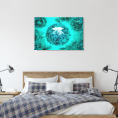 Groep H5N1-virus met Glassy Uitzicht 2 Canvas Afdruk (Insitu (Slaapkamer))