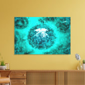 Groep H5N1-virus met Glassy Uitzicht 2 Canvas Afdruk (Insitu (Woonkamer))