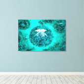 Groep H5N1-virus met Glassy Uitzicht 2 Canvas Afdruk (Insitu (Houten vloer))