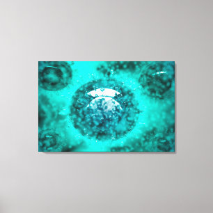 Groep H5N1 Virus met Glazig Uitzicht 2 Canvas Afdruk