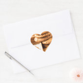 Groep havermoutkoekjes op het houten dienblad hart sticker (Envelop)