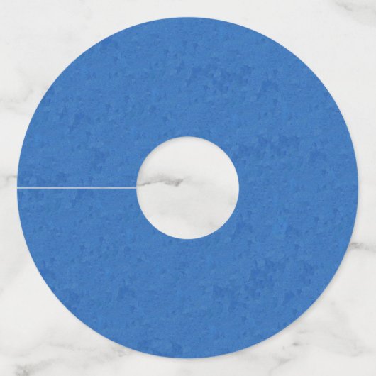 Groep Heldere Kleurrijke Abstracte Vis op Blauw Wijnglaslabel (Achterkant)