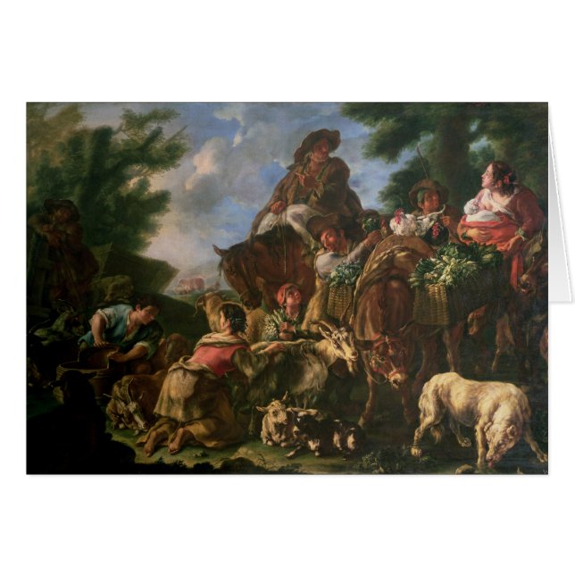 Groep herders met een paard (Voorkant Horizontaal)