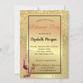 Groep hoge hiel, glas, rood, goudglitter kaart (Voorkant)