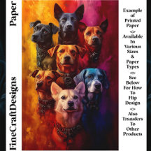 Groep honden, levendige achtergrond CT6 Craft Pape