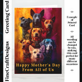 Groep Honden Levendige Achtergrond CT6 Custom Moth Kaart