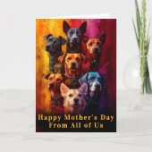 Groep Honden Levendige Achtergrond CT6 Custom Moth Kaart (Voorkant)