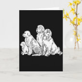 Groep honden van Newfoundland Kaart (Gele Bloem)
