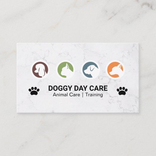Groep honden visitekaartje (Voorkant)