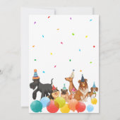 Groep hondenrassen feestdag Uitnodiging (Achterkant)