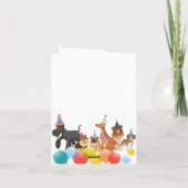 Groep hondenrassen feestje gelukkige verjaardag kaart (Achterkant)