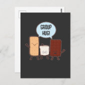 Groep Hug Chocolate Marshmallow Camping S'mores Briefkaart (Voorkant / Achterkant)
