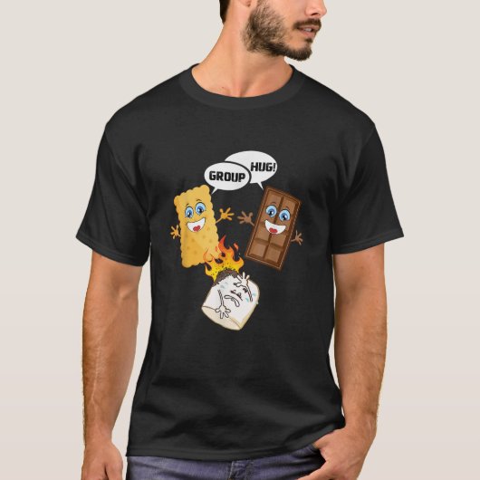 Groep Hug Funny Smores Chocolate Marshmallow Campi T-shirt (Voorkant)