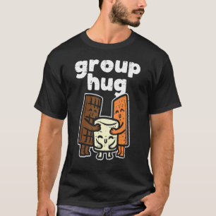 Groep Hug Marshmallow Smore Camping Pun Camper Fa T-shirt
