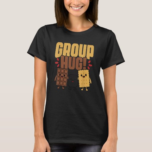 Groep Hug S'more Campfire Chocolate Marshmallow Ca T-shirt (Voorkant)