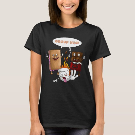 Groep Hug S'mores Marshmallows Cute Camping Funny T-shirt (Voorkant)