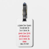 Groep ID Lanyard/Lugage Label Bagagelabel (Achterkant verticaal)